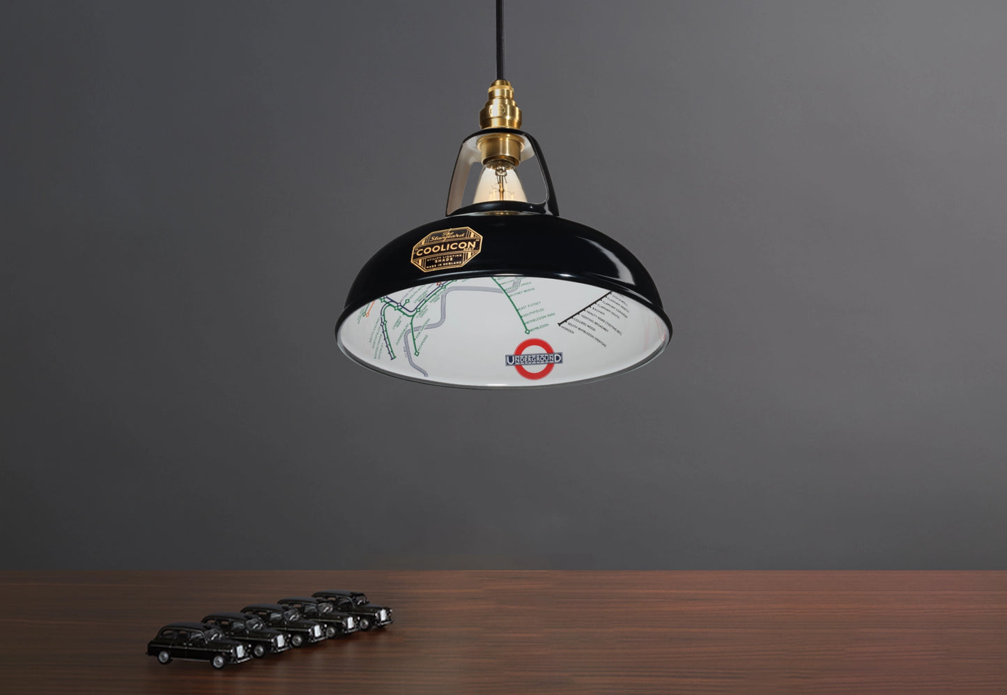 Northern Line Black Lampshade