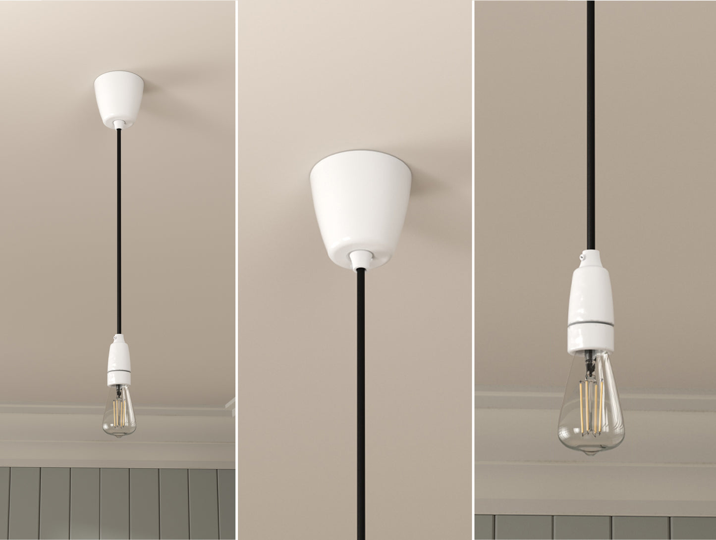 E14 Suspension Set - Contemporary Porcelain