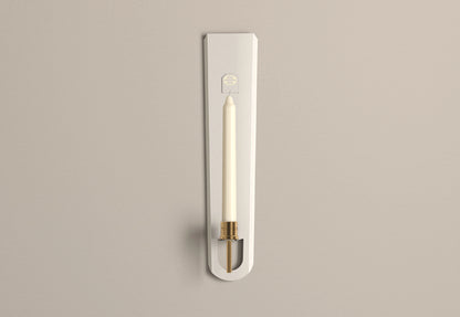 White Candle Sconce