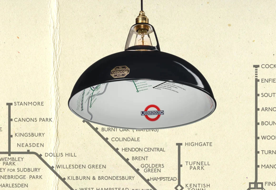 Abat-jour noir Northern Line 