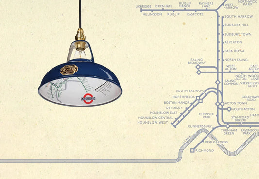 Abat-jour Piccadilly Line bleu 