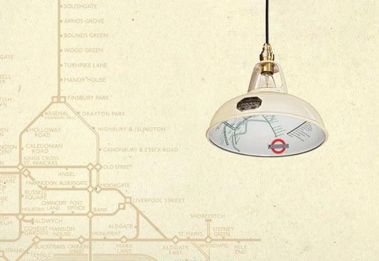 Abat-jour Plan du métro de Londres Cream